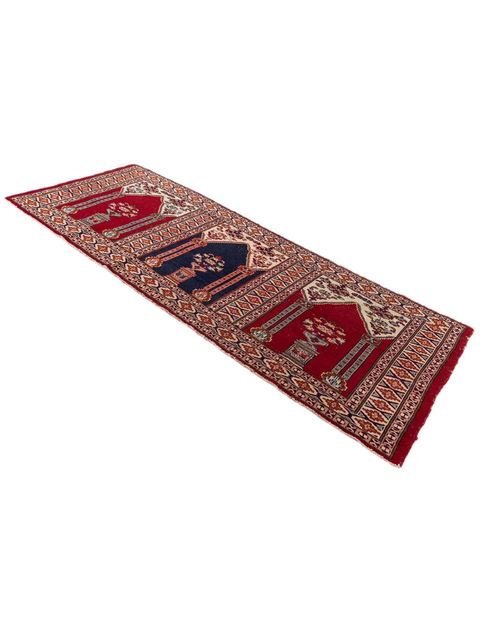 2' 6 x 6' 2 Hand Knotted Lahour Wool Runner Rug