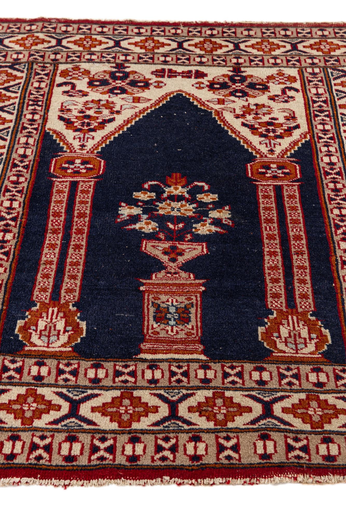 2' 6 x 6' 2 Hand Knotted Lahour Wool Runner Rug