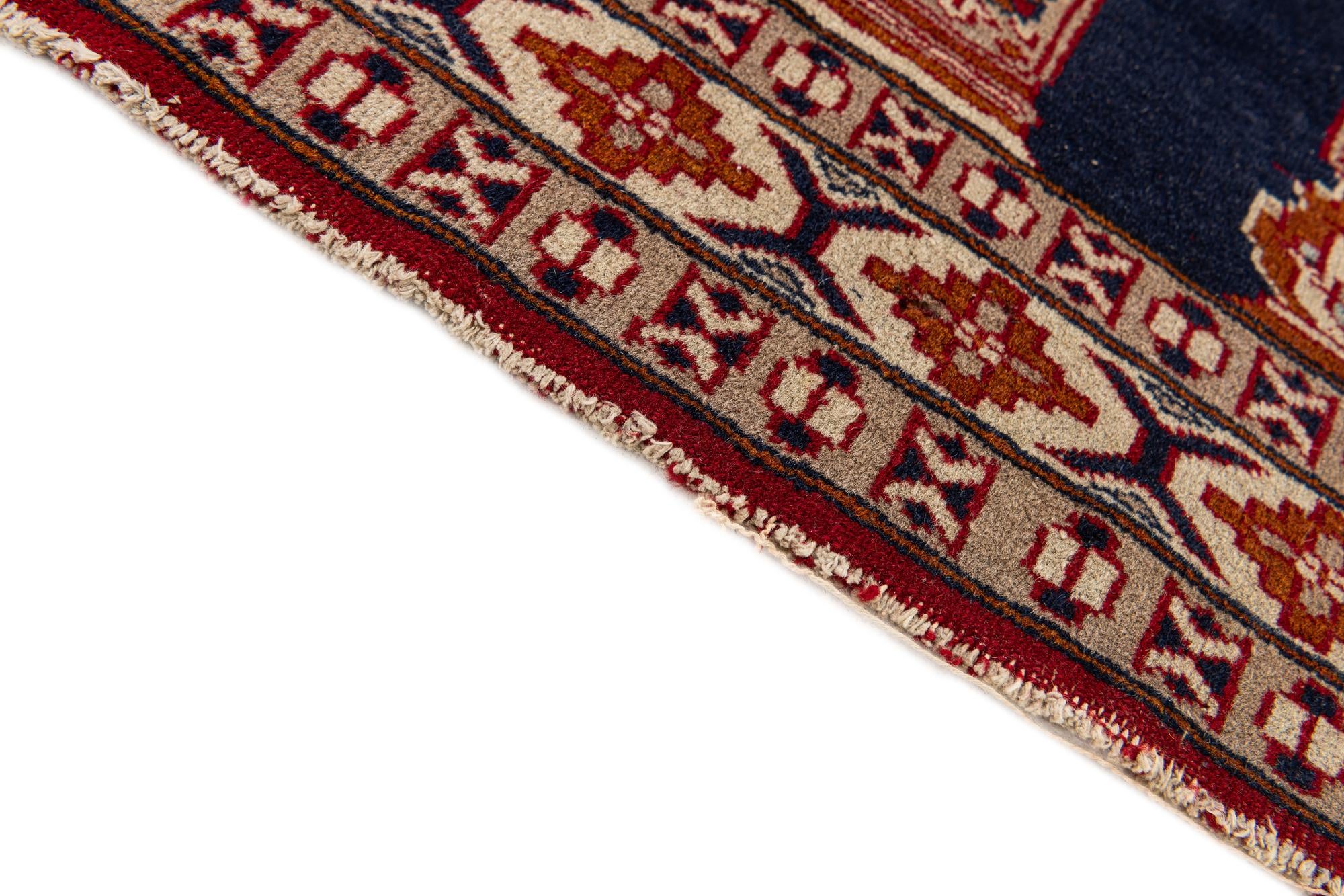 2' 6 x 6' 2 Hand Knotted Lahour Wool Runner Rug