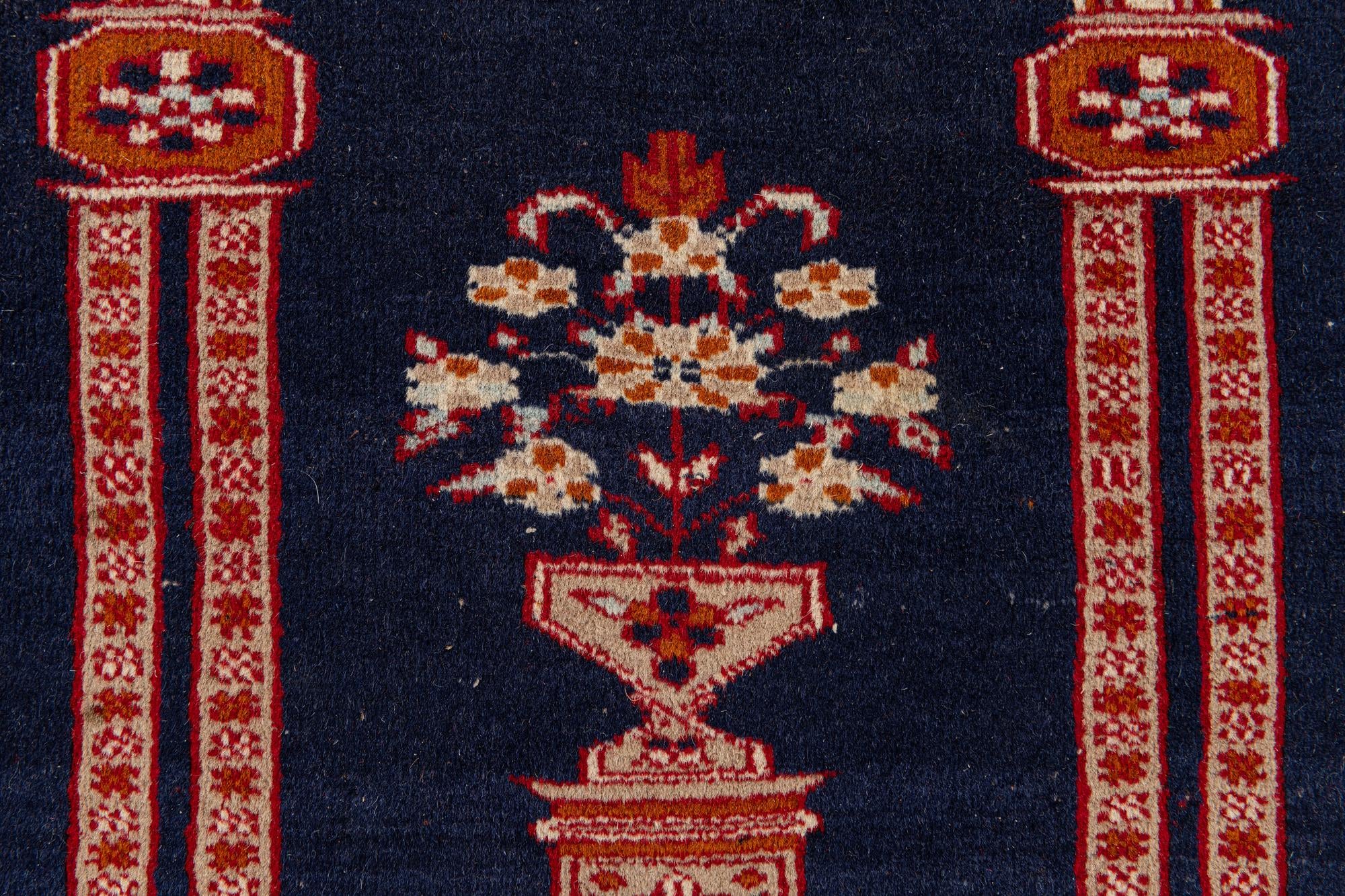 2' 6 x 6' 2 Hand Knotted Lahour Wool Runner Rug