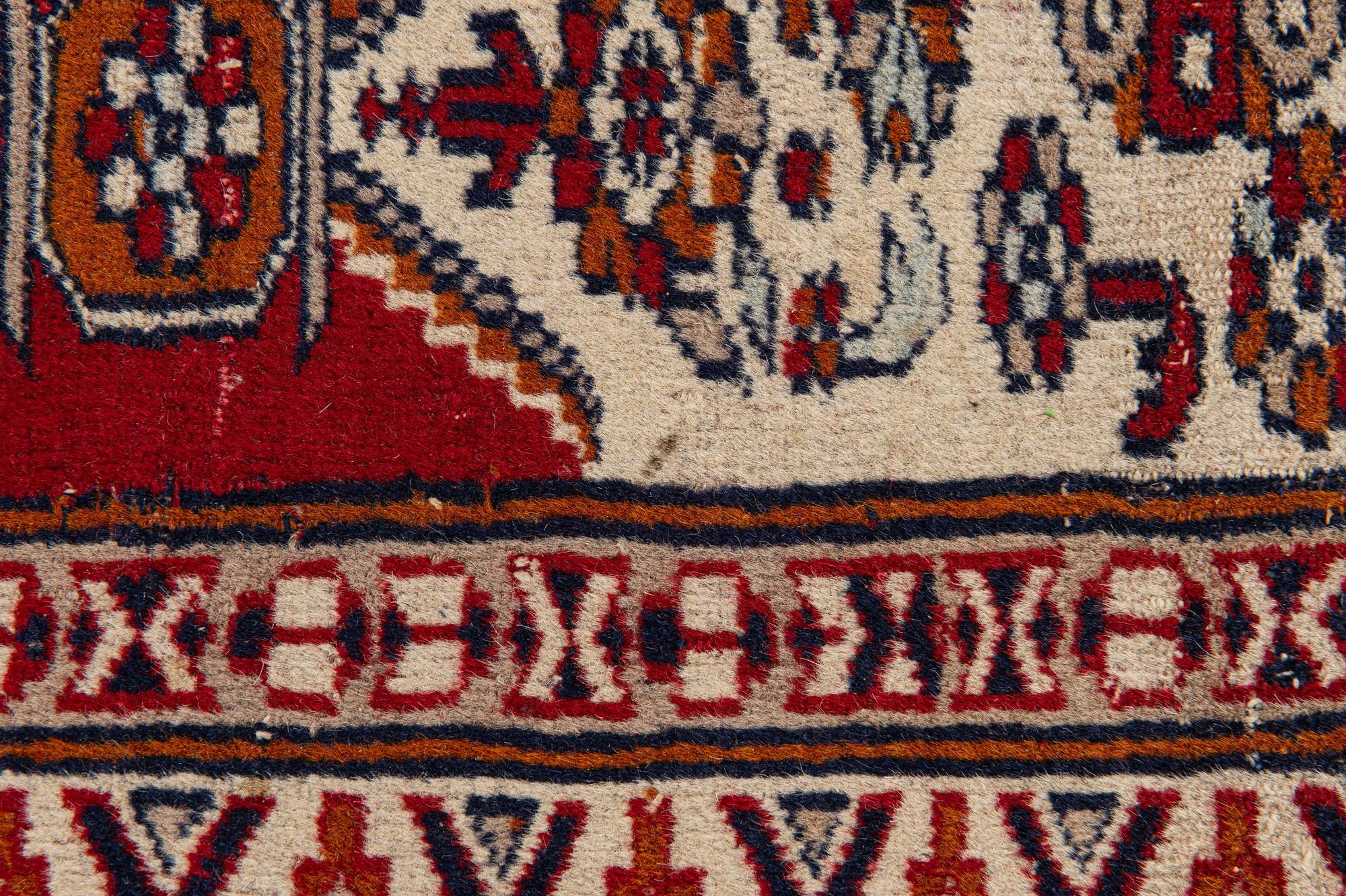 2' 6 x 6' 2 Hand Knotted Lahour Wool Runner Rug