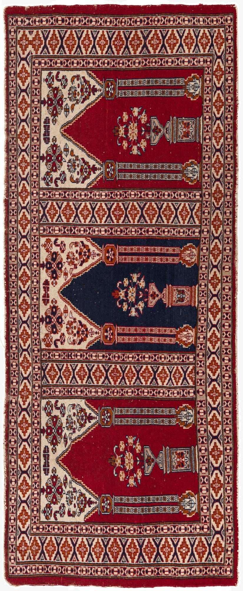 2' 6 x 6' 2  Hand Knotted Lahour Wool Runner Rug