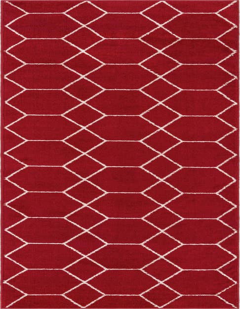 Detail image of 2' 7 x 12' Lattice Frieze Runner Rug