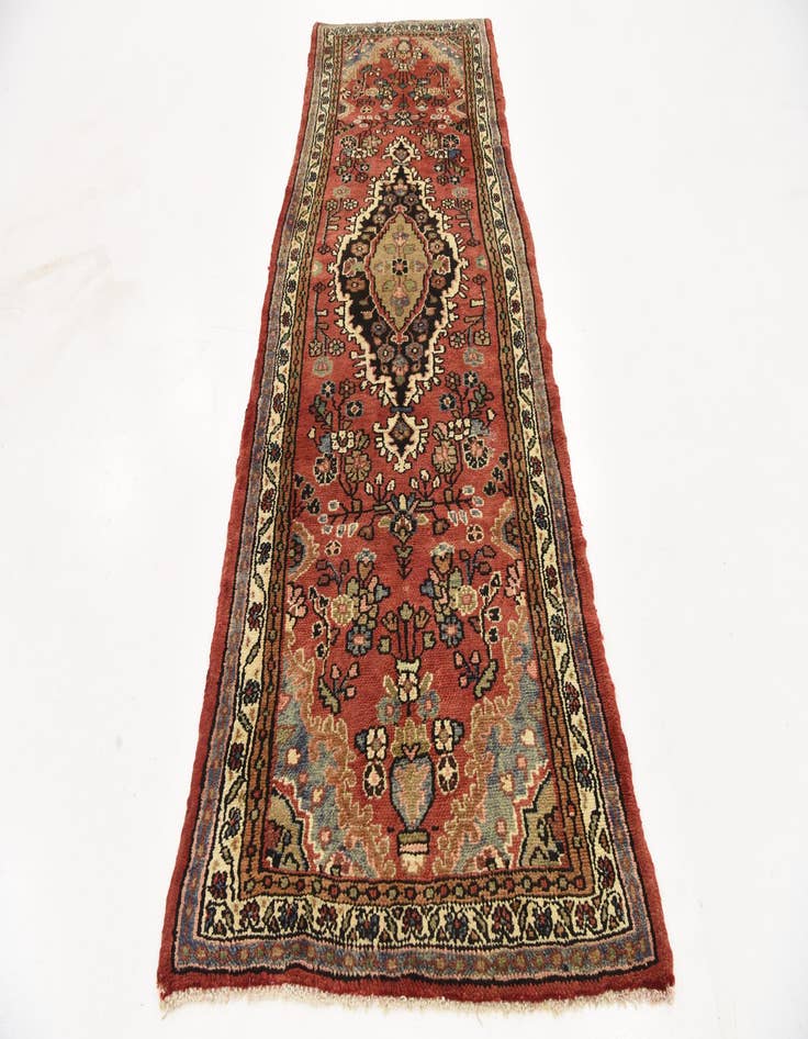 Detail image of 3' 7 x 9' 8  Hand Knotted Liliyan Persian Wool Runner Rug