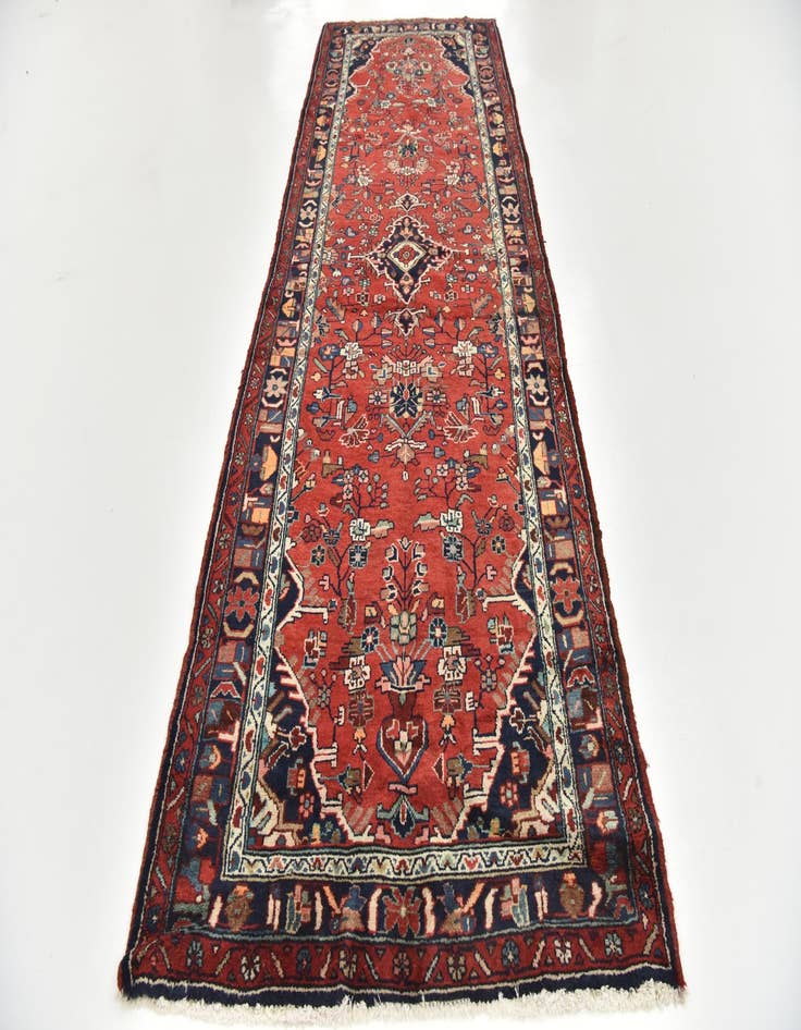 Detail image of 3' 8 x 10' 6  Hand Knotted Liliyan Persian Wool Runner Rug