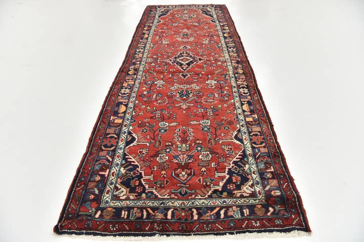 Detail image of 3' 8 x 10' 6 Hand Knotted Liliyan Persian Wool Runner Rug