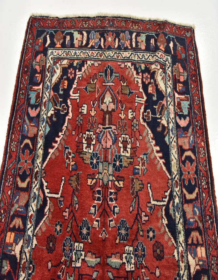 Detail image of 3' 8 x 10' 6  Hand Knotted Liliyan Persian Wool Runner Rug