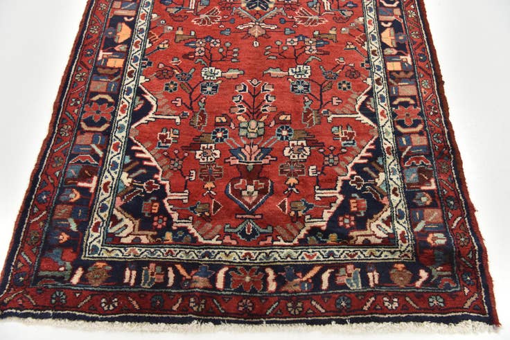 Detail image of 3' 8 x 10' 6 Hand Knotted Liliyan Persian Wool Runner Rug