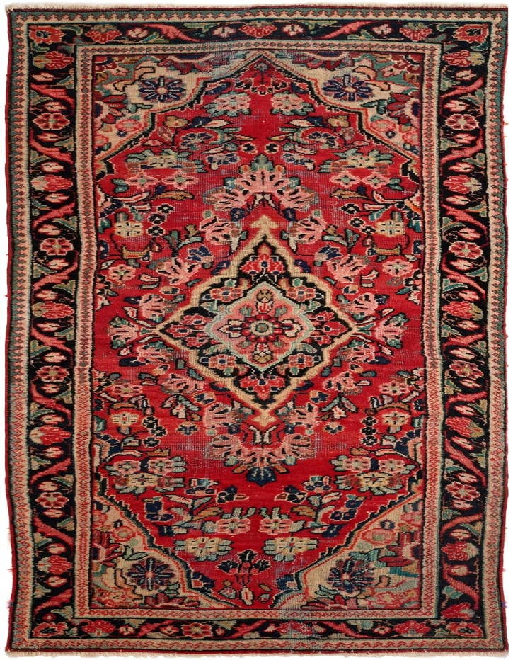 Detail image of 3' 5 x 9' 10 Hand Knotted Liliyan Persian Wool Runner Rug