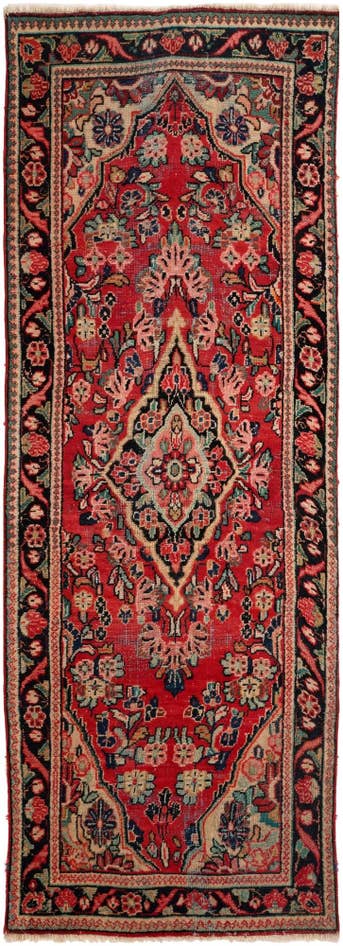 Detail image of 3' 5 x 9' 10 Hand Knotted Liliyan Persian Wool Runner Rug