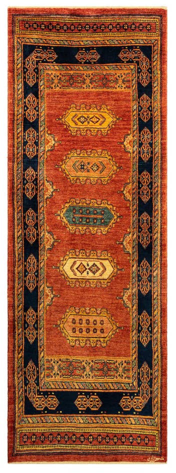 Detail image of 2' 11 x 8' 6 Luribaft Wool Runner Rug