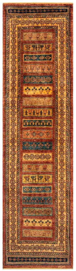 Detail image of 2' 8 x 9' 10 Luribaft Wool Runner Rug