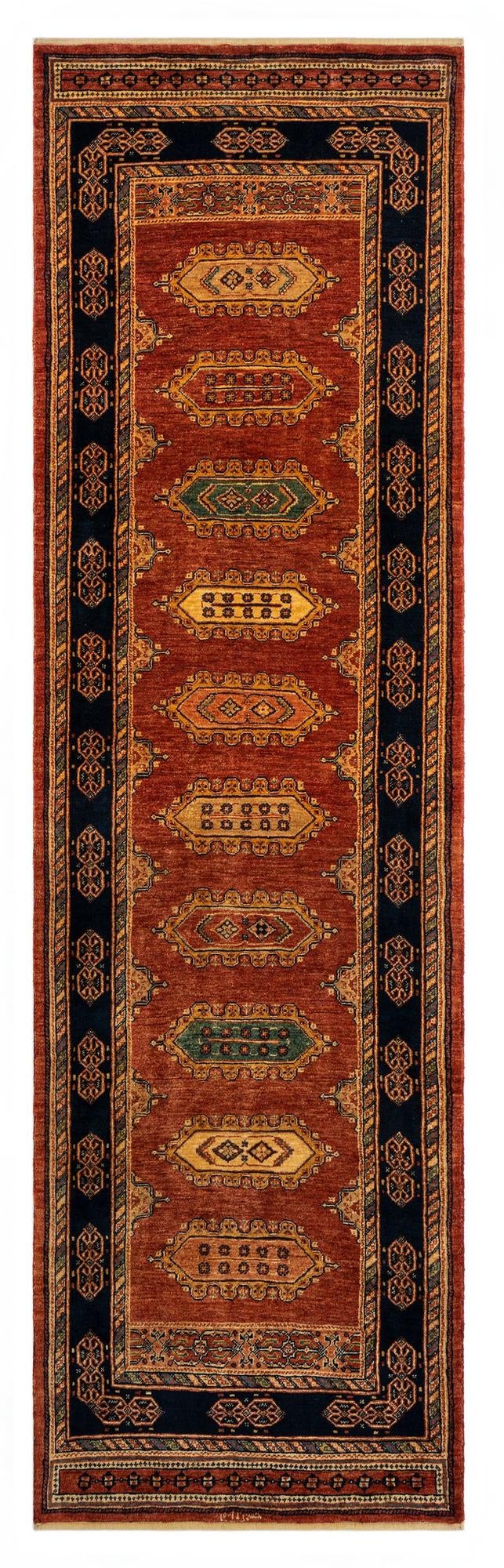 2' 10 x 9' 10 Luribaft Wool Runner Rug