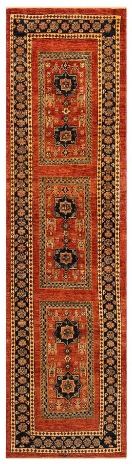Detailansicht von 85cm x 300cm Luribaft Wolle Läufer Teppich