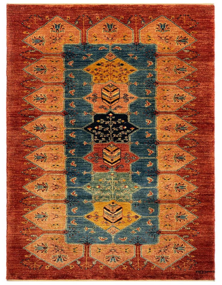 Detail image of 3' x 6' 8 Luribaft Wool Runner Rug