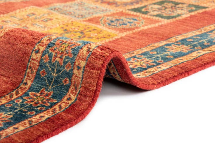 Detailfoto van 80cm x 205cm Luribaft Wol Loper Vloerkleed