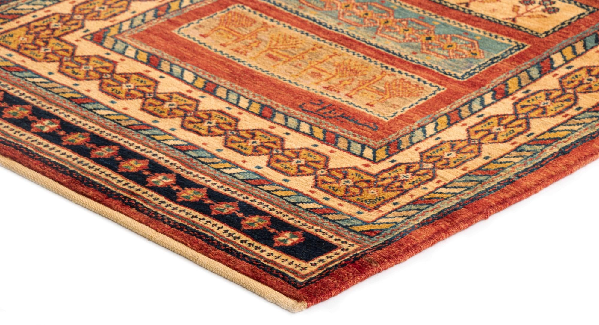 2' 8 x 6' 6 Luribaft Wool Runner Rug