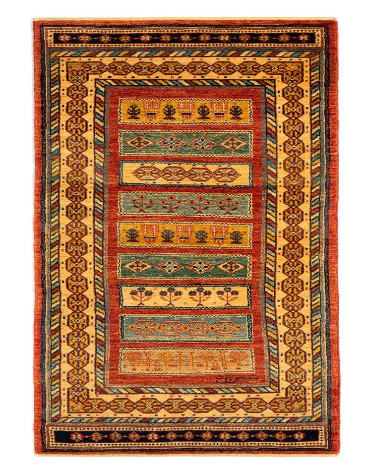 Detail image of 2' 8 x 6' 6 Luribaft Wool Runner Rug