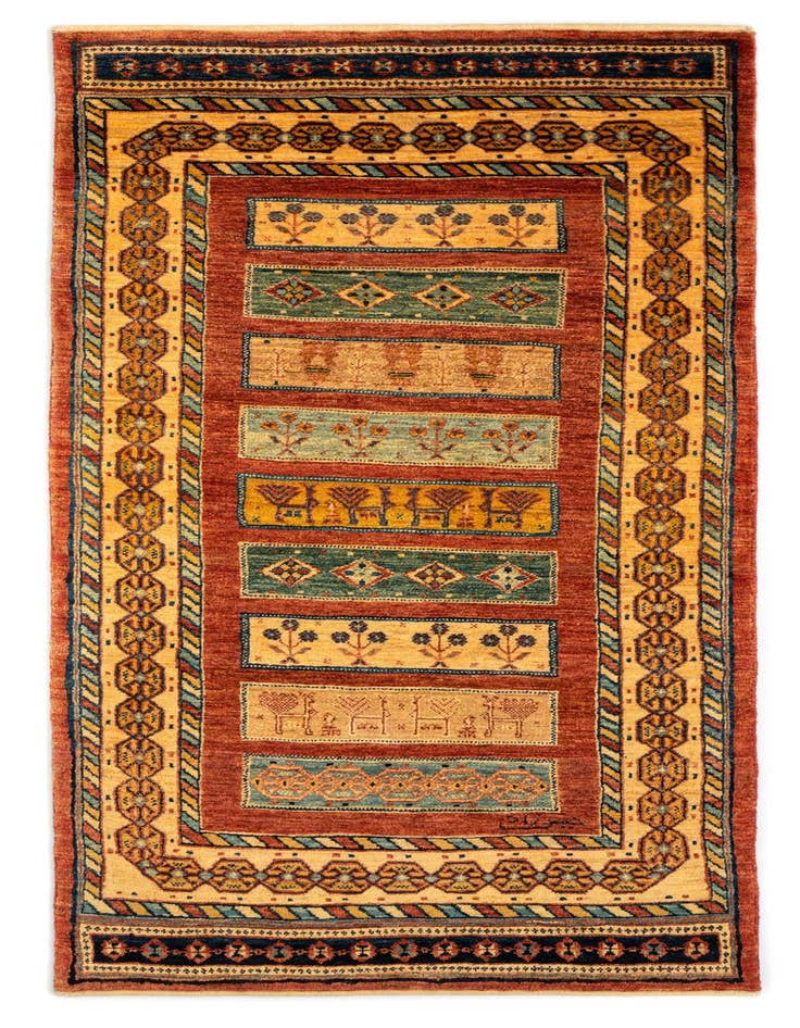 Detail image of 2' 9 x 6' 5 Luribaft Wool Runner Rug