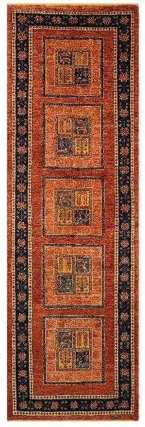 Detail image of 2' 10 x 8' 10 Luribaft Wool Runner Rug