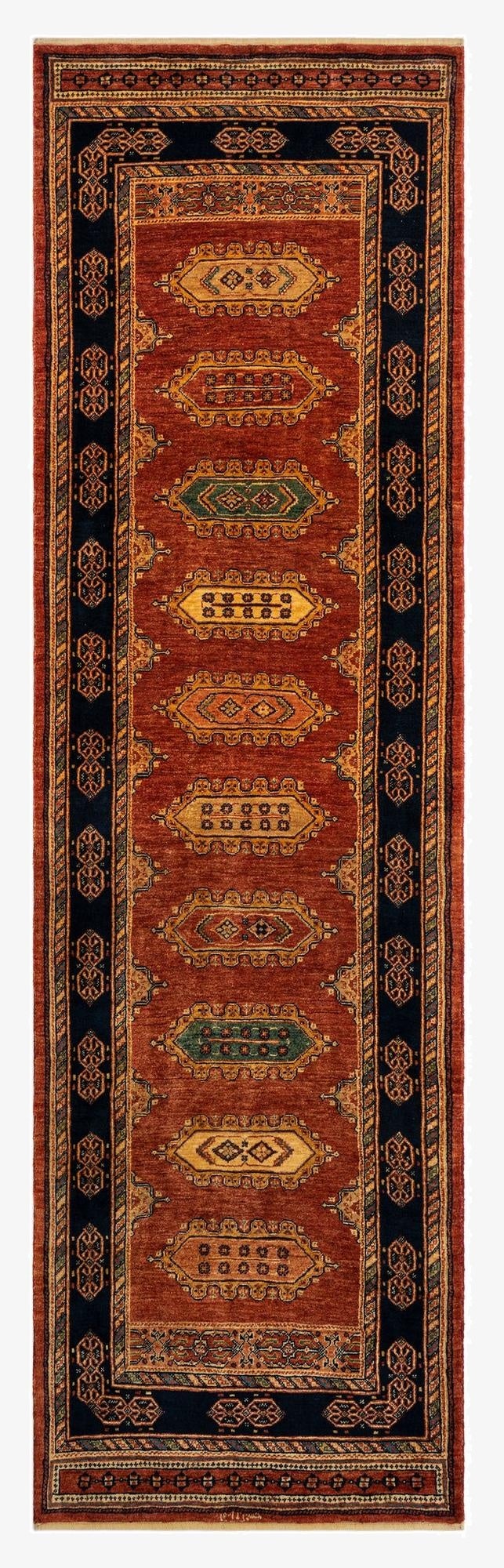 2' 10 x 9' 10 Luribaft Wool Runner Rug