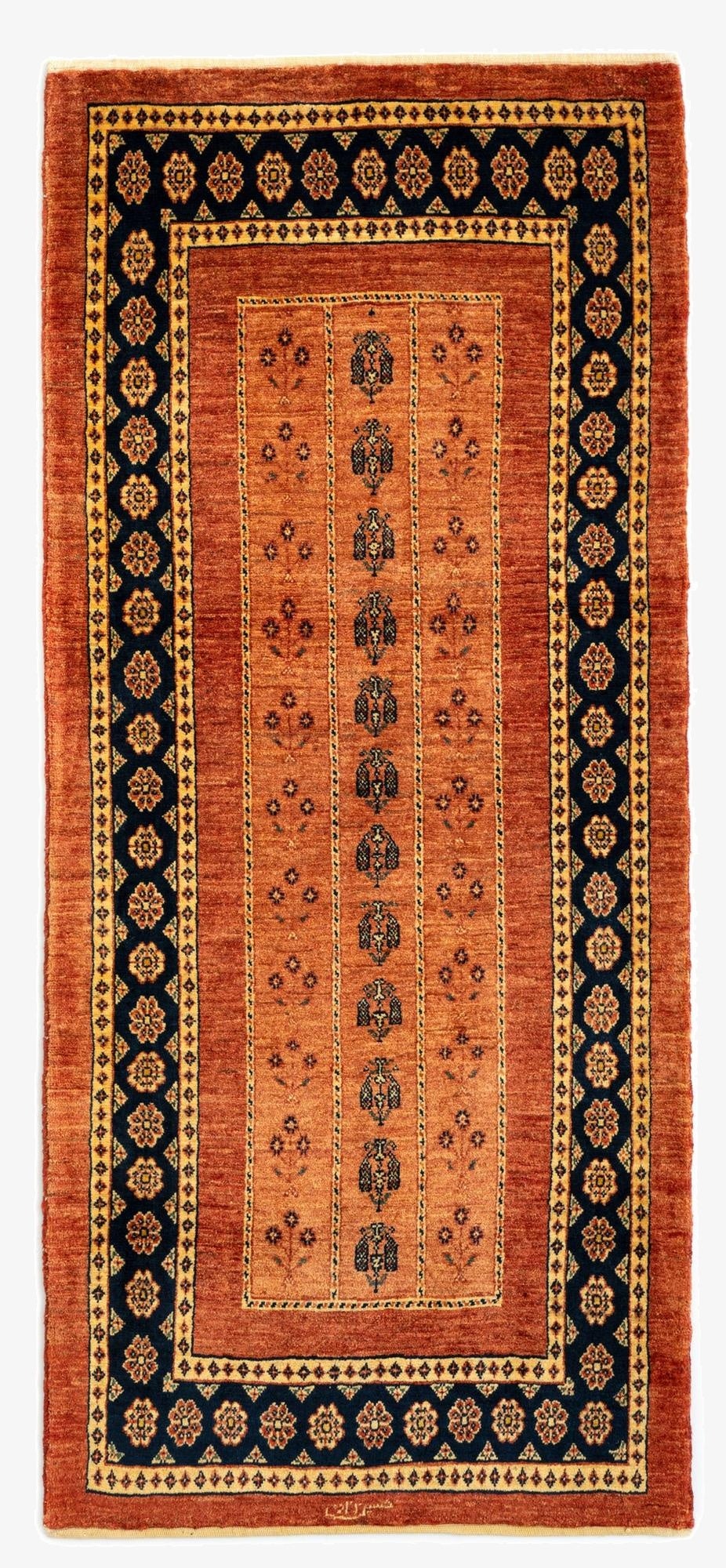 2' 10 x 6' 6 Luribaft Wool Runner Rug