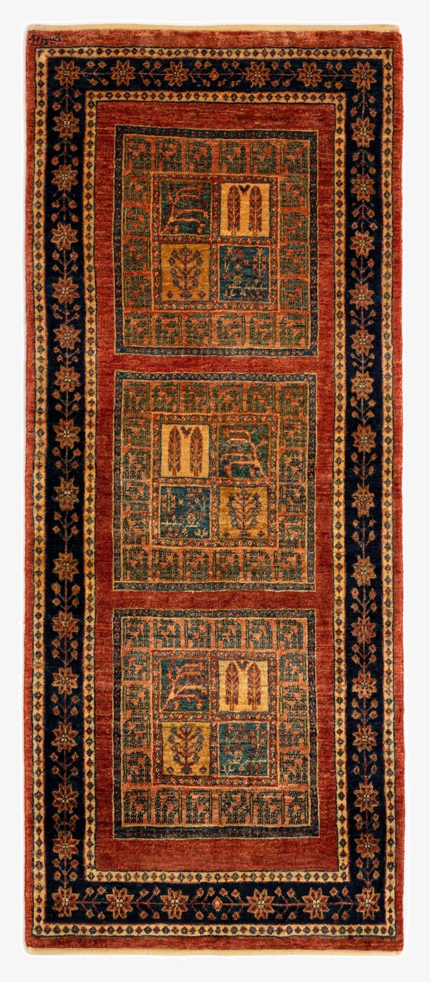 2' 7 x 6' 5 Luribaft Wool Runner Rug