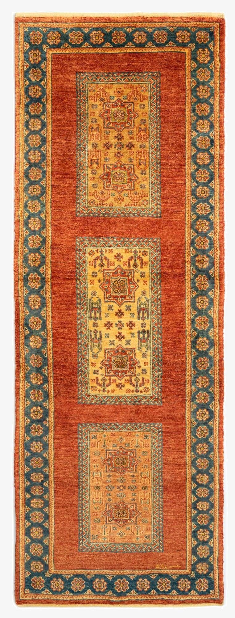 2' 7 x 6' 8 Luribaft Wool Runner Rug