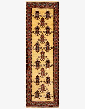 3' x 9' 7 Luribaft Wool Runner Rug