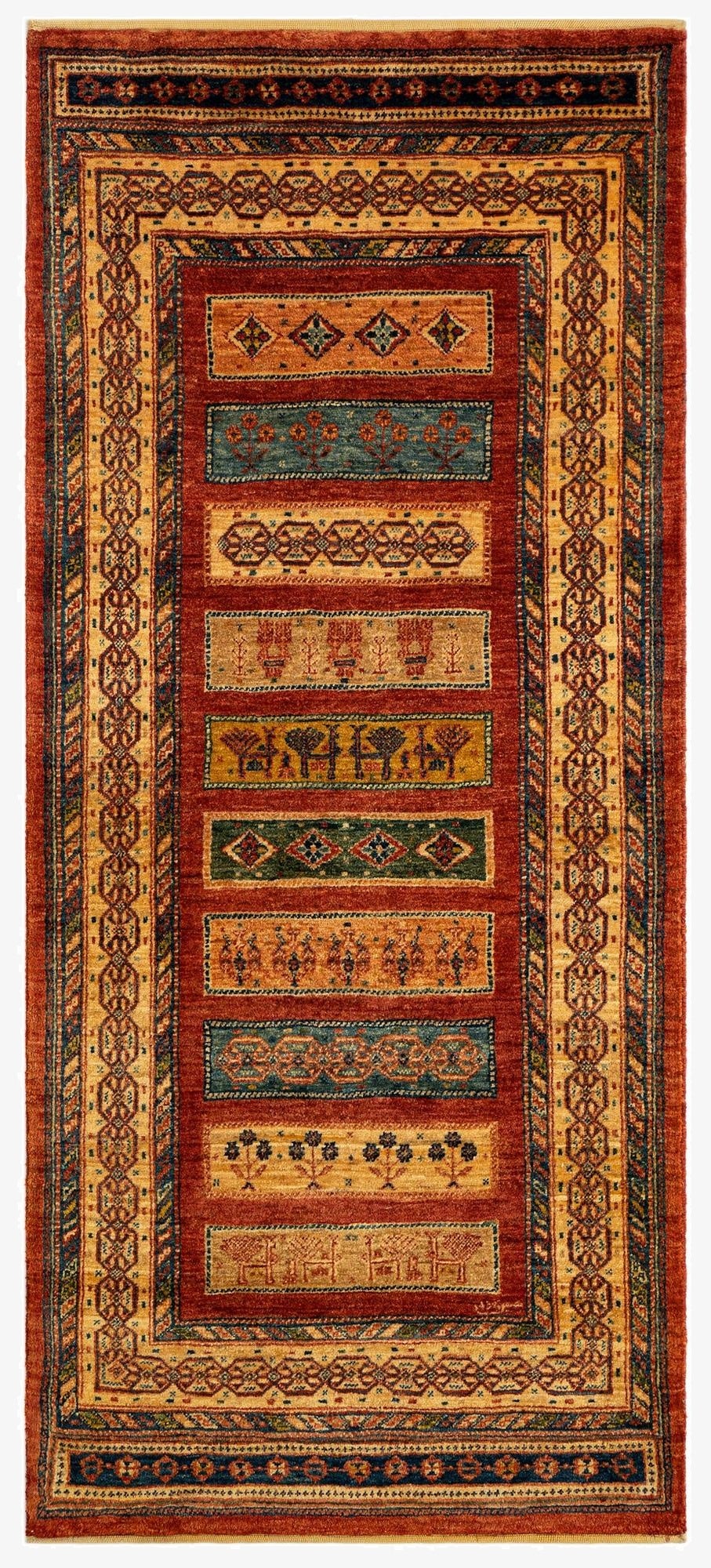2' 9 x 6' 3 Luribaft Wool Runner Rug