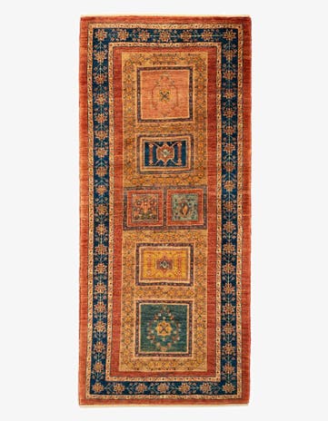 2' 8 x 6' 4 Luribaft Wool Runner Rug