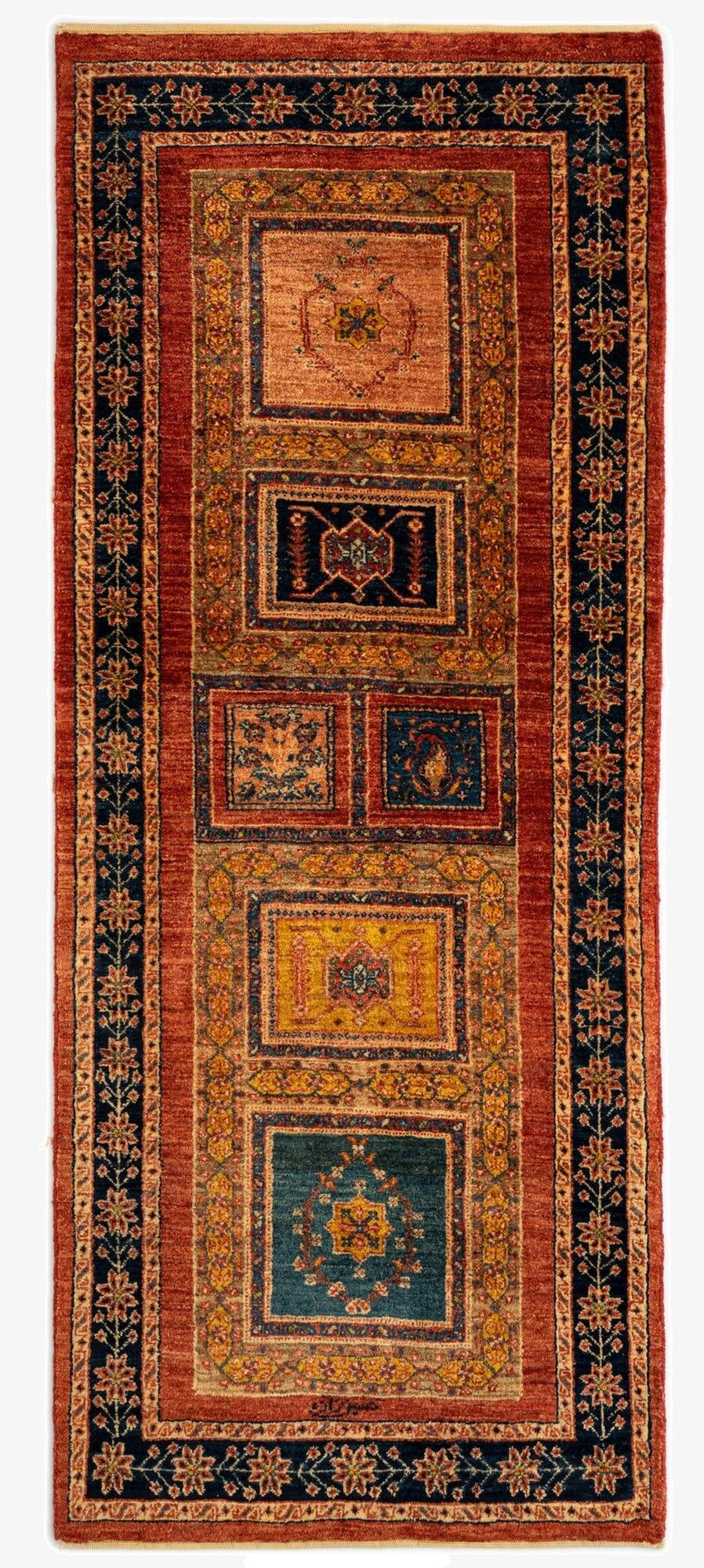 2' 8 x 6' 7 Luribaft Wool Runner Rug