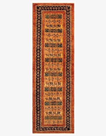 3' x 9' 3 Luribaft Wool Runner Rug