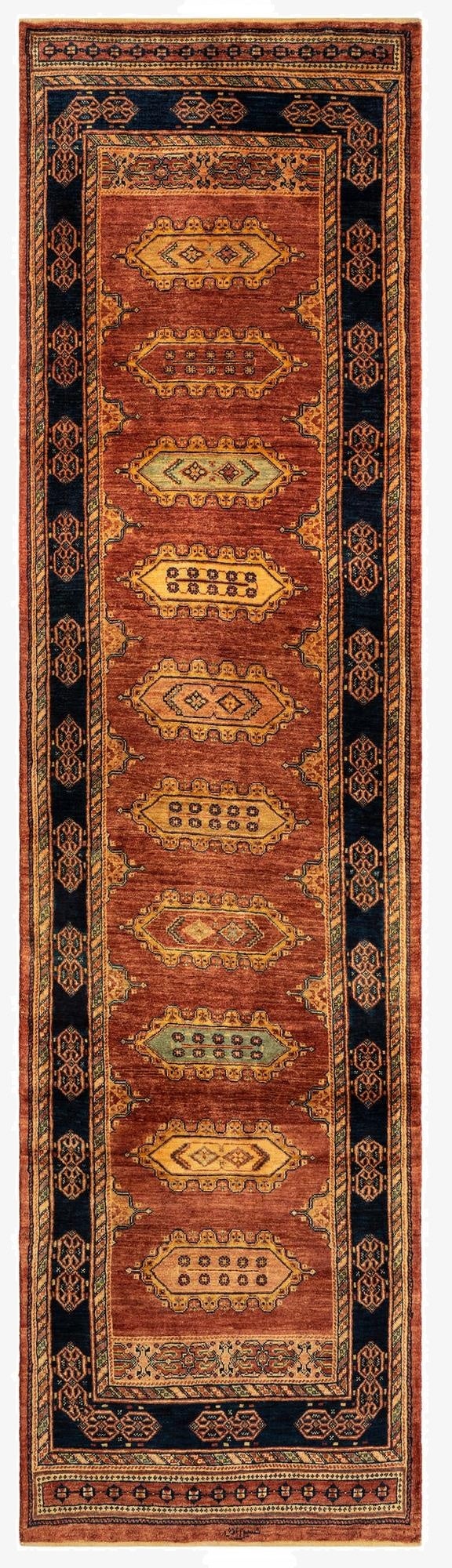 2' 7 x 9' 11 Luribaft Wool Runner Rug