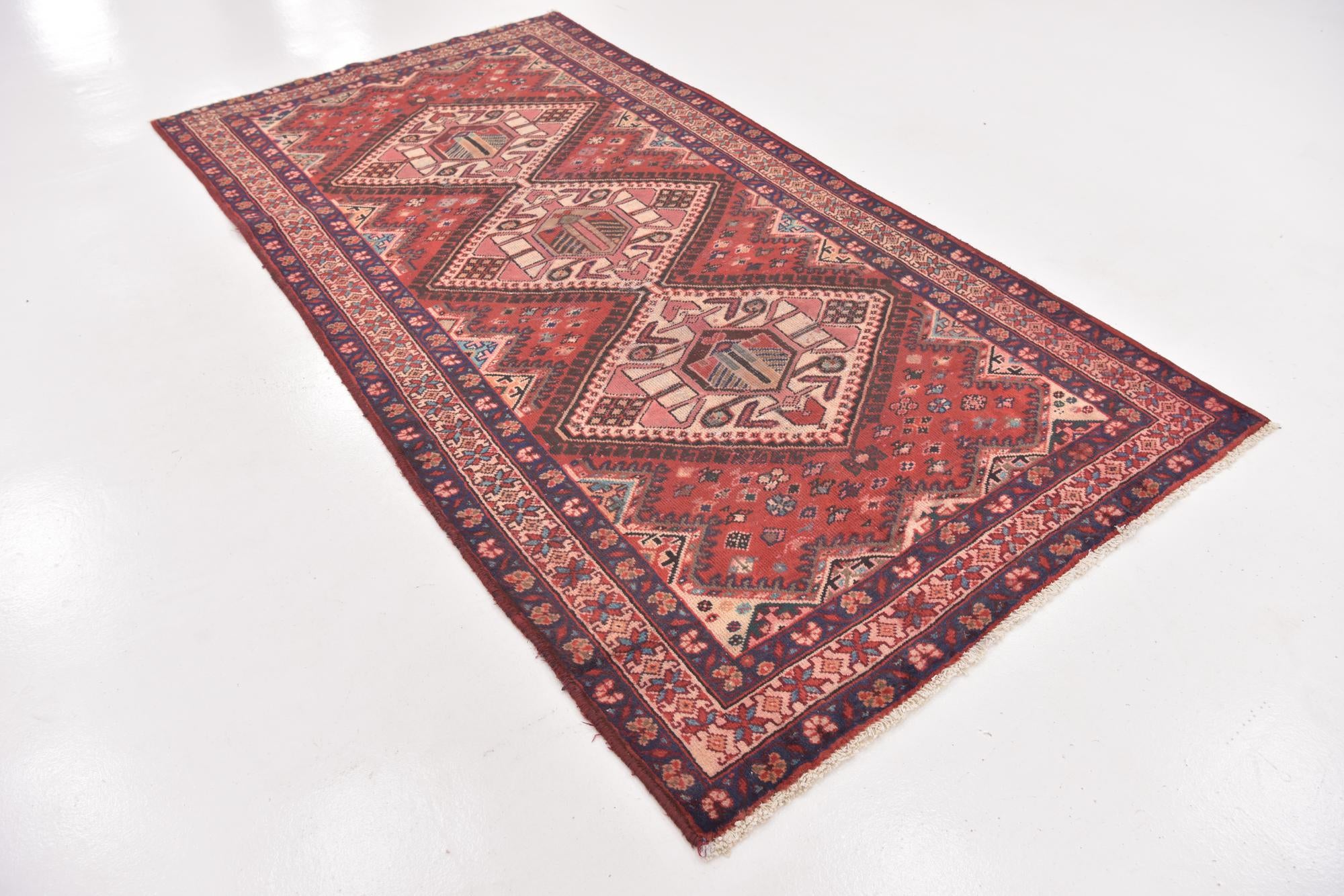 5' x 9' 10 Hand Knotted Mahal Persian Wool Runner Rug