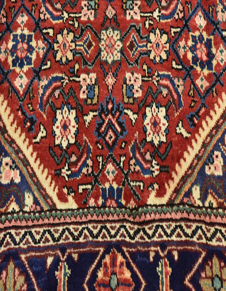 Detail image of 5' 7 x 11' 3  Hand Knotted Mahal Persian Wool Runner Rug
