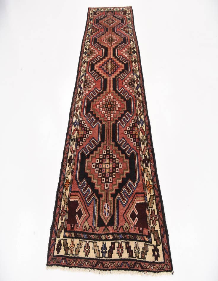 Detail image of 3' 3 x 9' 10 Hand Knotted Malayer Persian Wool Runner Rug