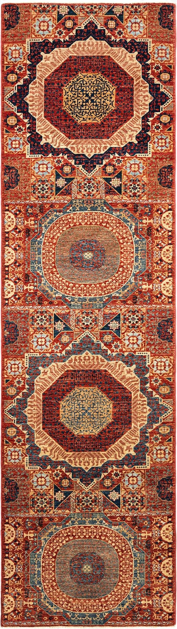 2' 6 x 9' 6 Mamluk Wool Runner Rug