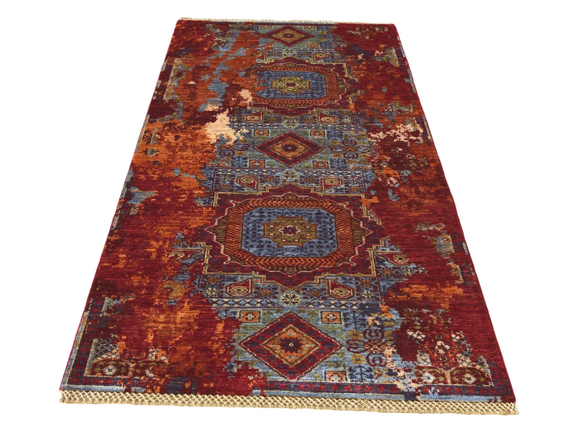 2' 11 x 6' 11 Hand Knotted Mamluk Ziegler Runner Rug
