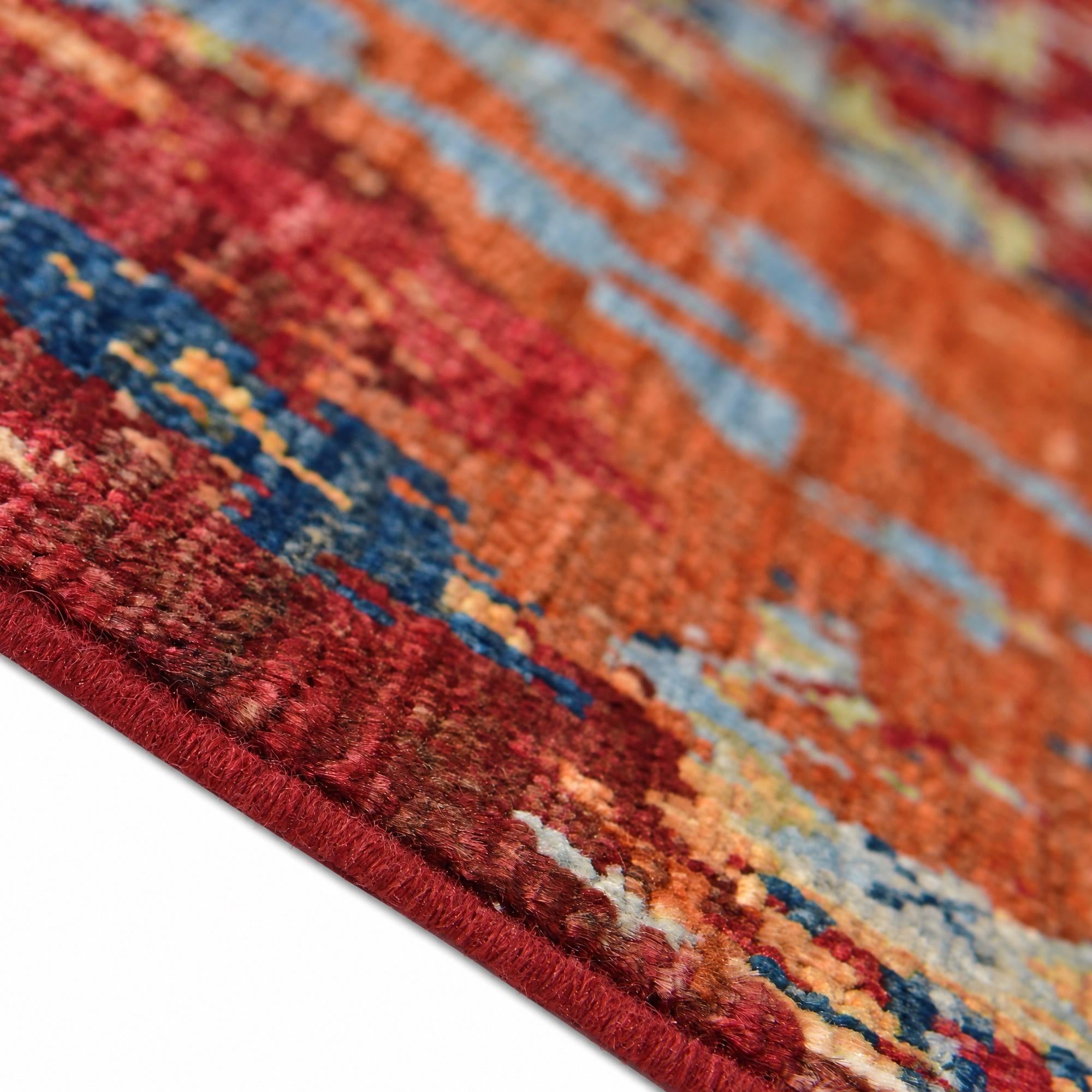 90cm x 210cm Hand Knotted Mamluk Ziegler Runner Rug