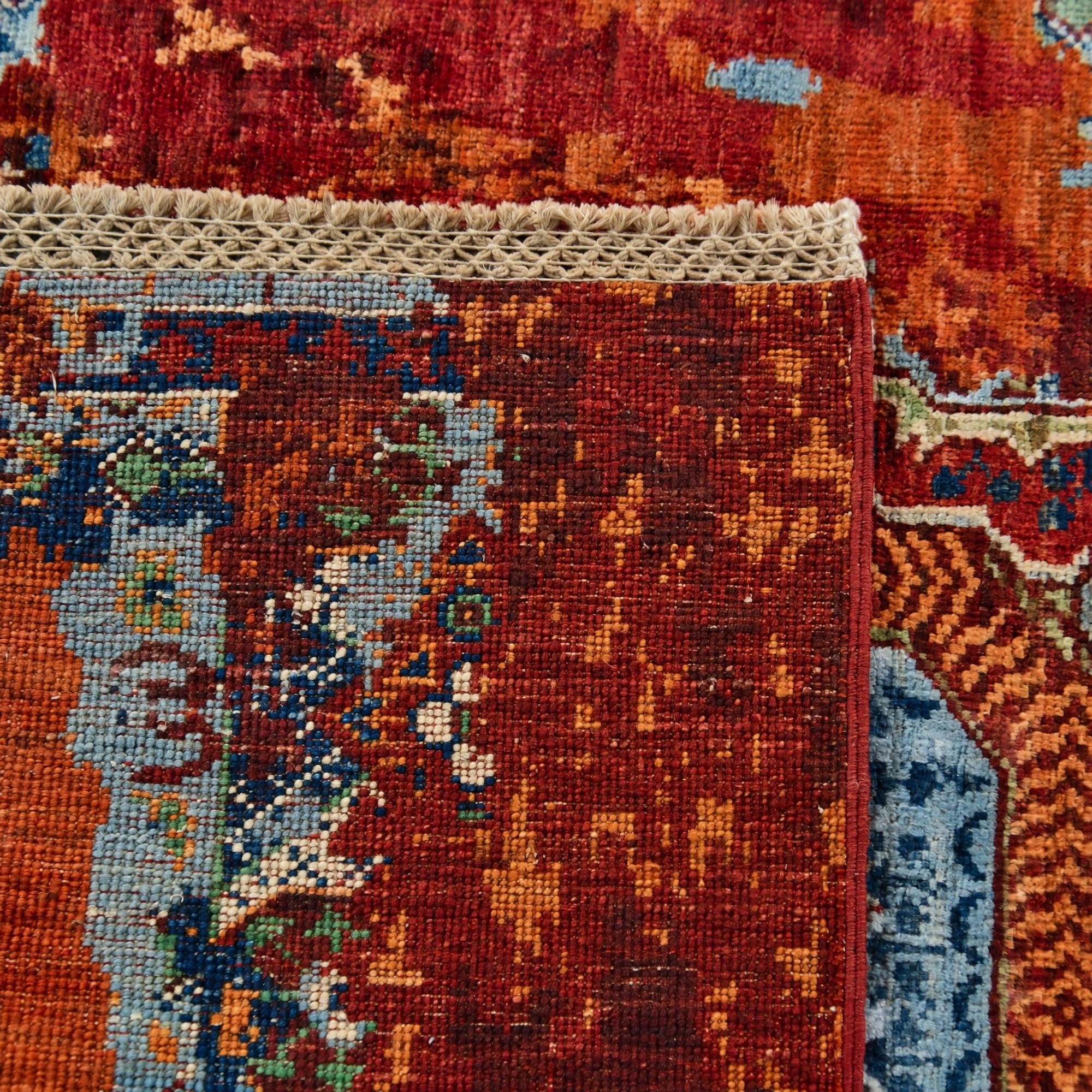 90cm x 210cm Hand Knotted Mamluk Ziegler Runner Rug