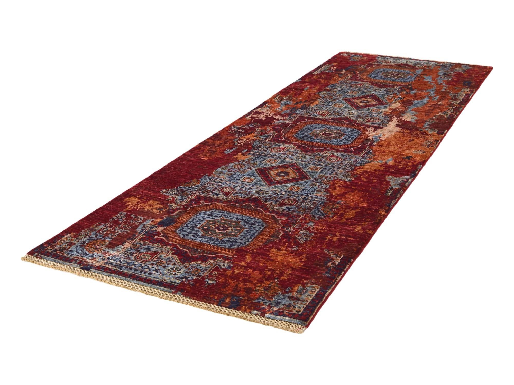 3' x 8' 9 Hand Knotted Mamluk Ziegler Runner Rug