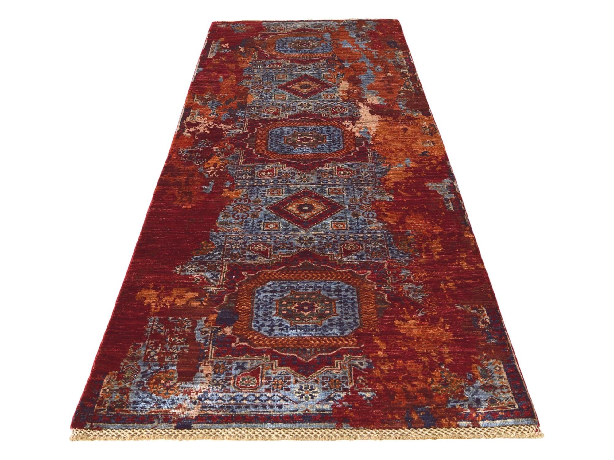 3' x 8' 9 Hand Knotted Mamluk Ziegler Runner Rug