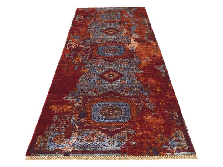 Detail image of 3' x 8' 9 Hand Knotted Mamluk Ziegler Runner Rug