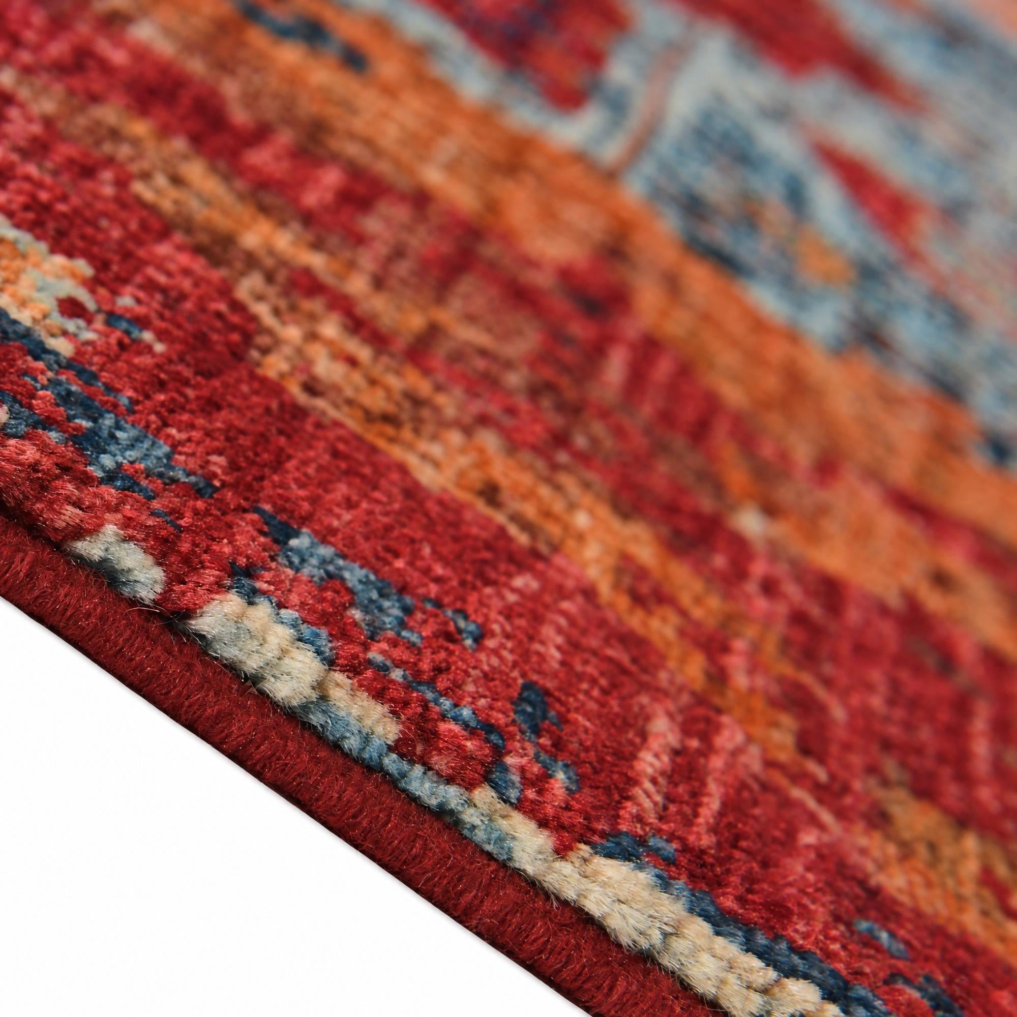 90cm x 265cm Hand Knotted Mamluk Ziegler Runner Rug