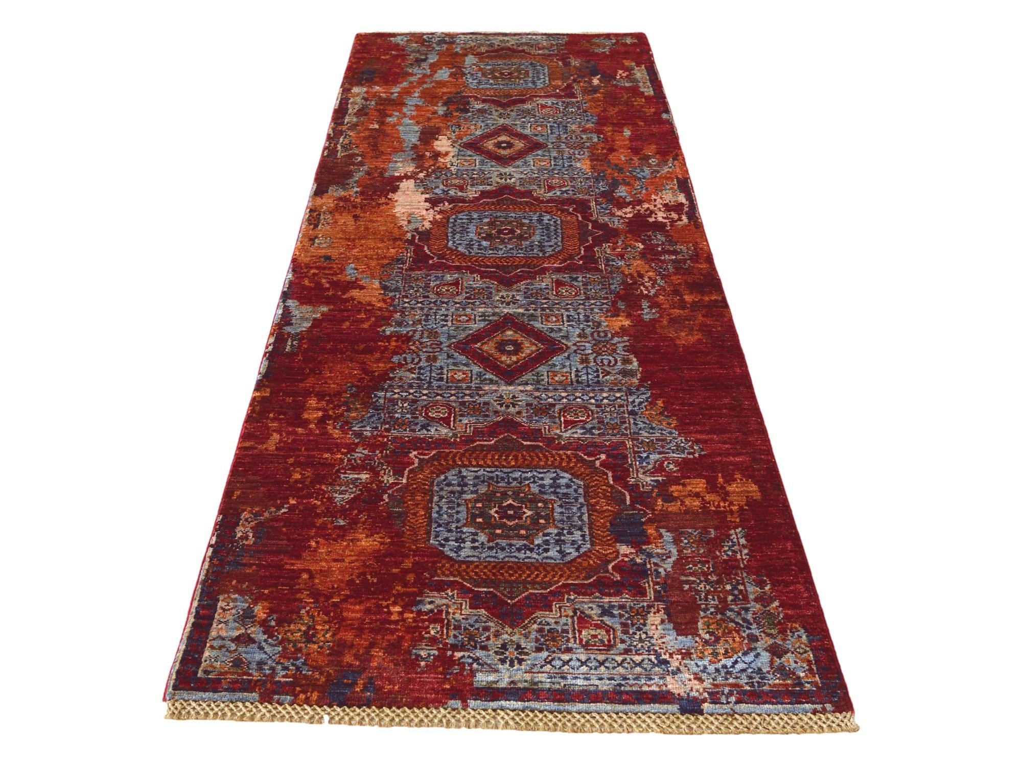 2' 10 x 8' 9 Hand Knotted Mamluk Ziegler Runner Rug