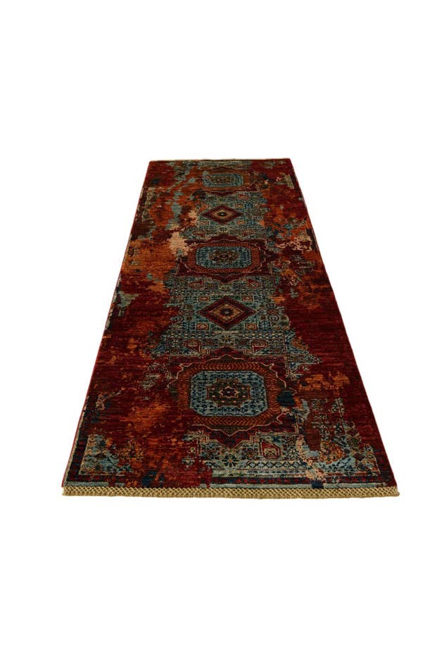 Detail image of 2' 10 x 8' 9 Hand Knotted Mamluk Ziegler Runner Rug