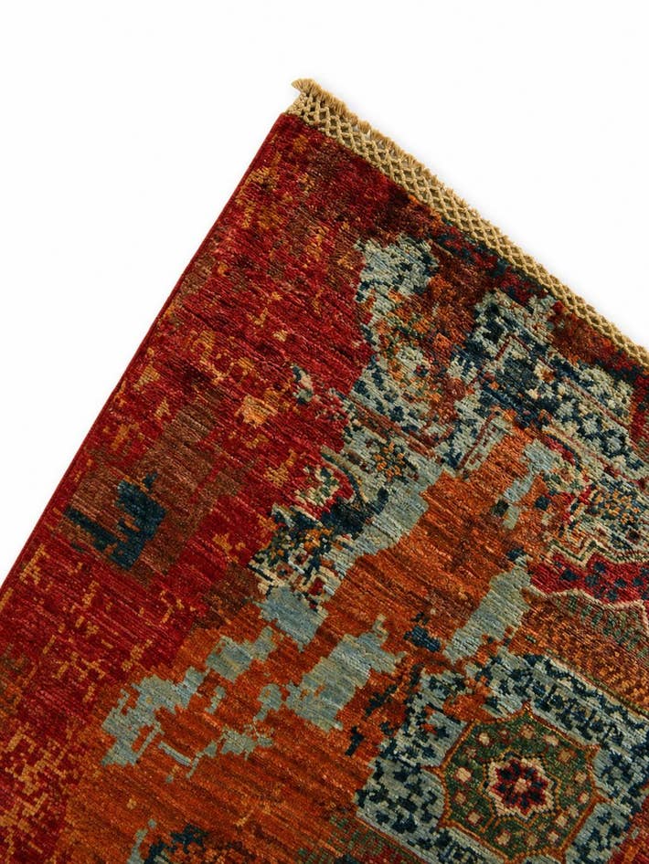 Detail image of 2' 10 x 8' 9 Hand Knotted Mamluk Ziegler Runner Rug