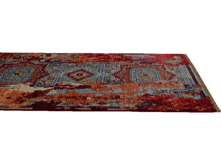 Detail image of 2' 11 x 8' 6 Hand Knotted Mamluk Ziegler Runner Rug