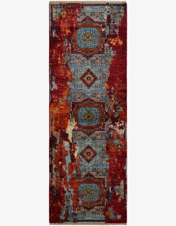 2' 11 x 8' 6 Hand Knotted Mamluk Ziegler Runner Rug